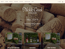 Tablet Screenshot of nicklecreekvineyard.com